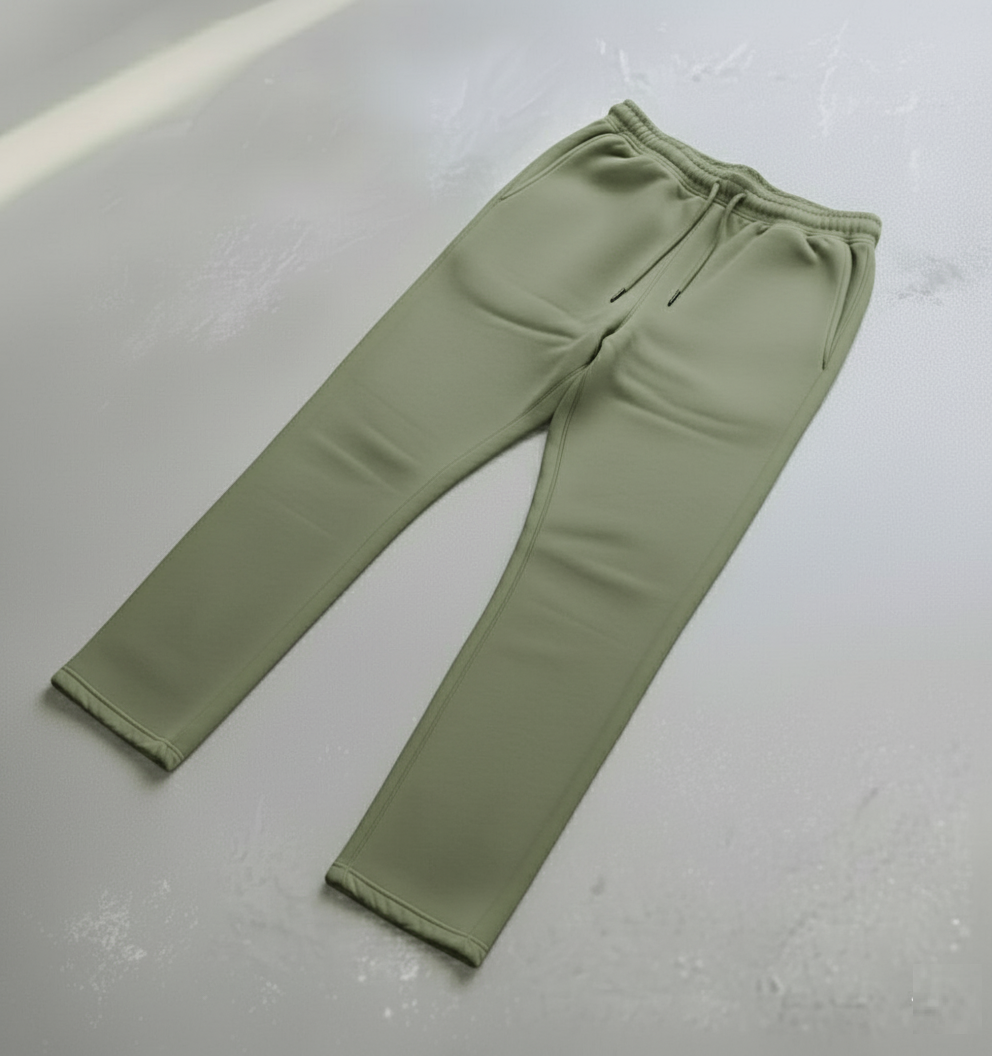 Straight Leg Trousers - Light Olive (WINTERS)