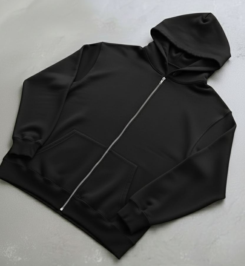Signature Zip Up Hoodie - Ultimate Black