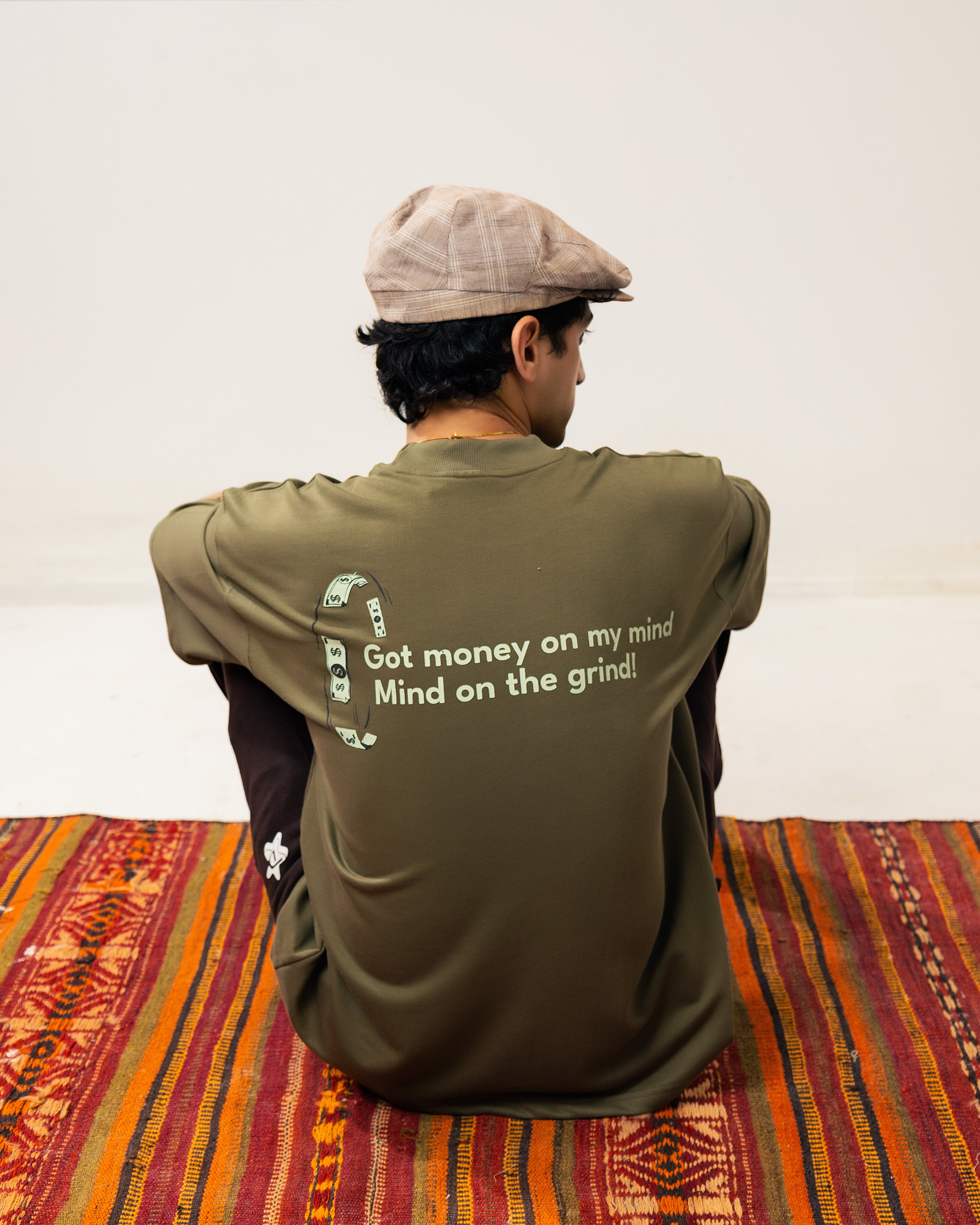 The Money Boxy Fit Tee - Light Olive