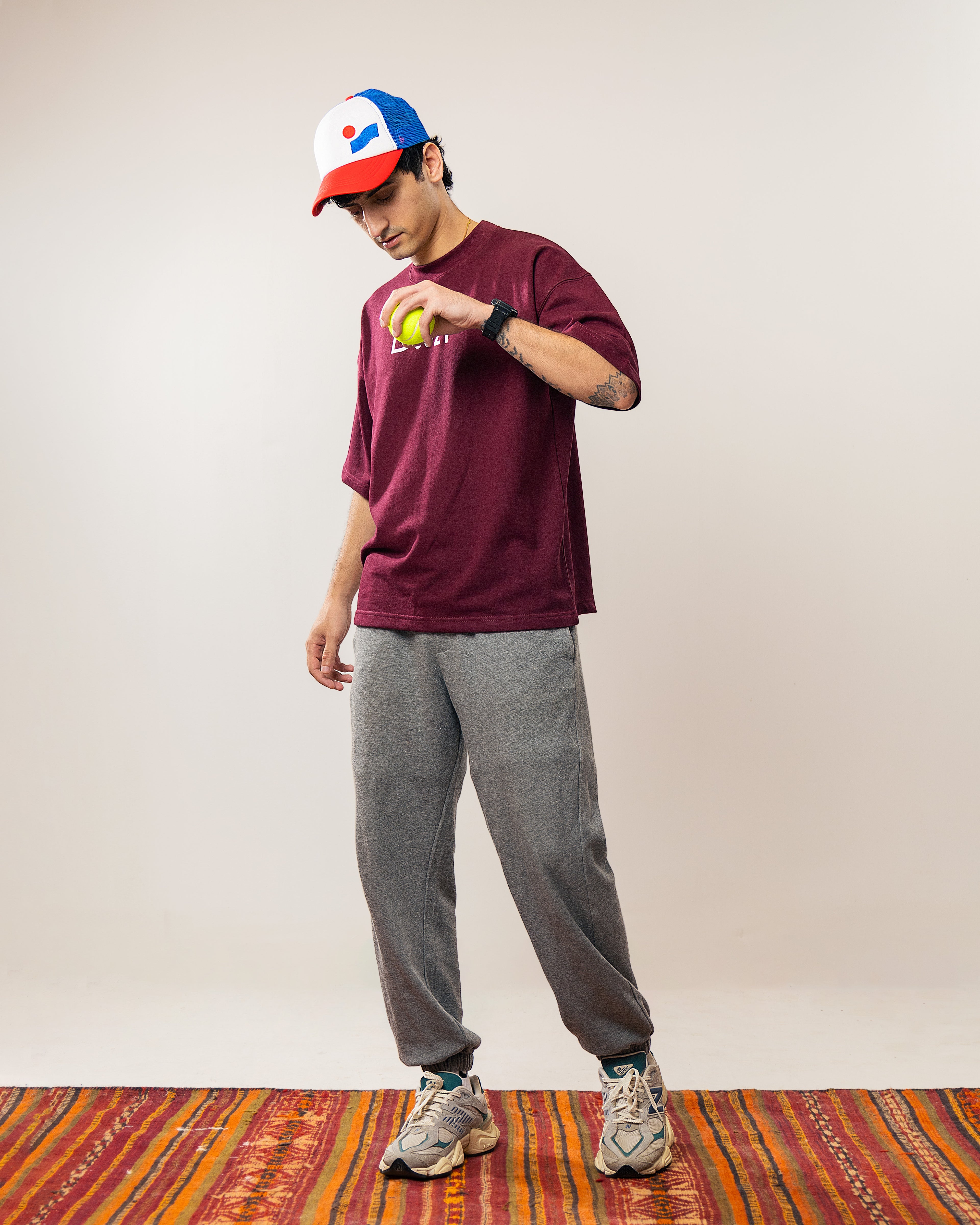The Cosmic Boxy Fit Tee - Dark Cherry