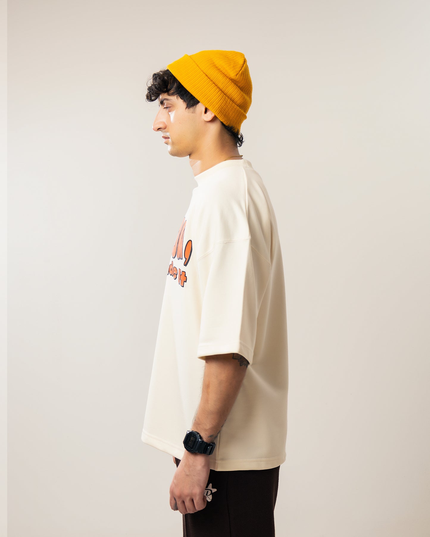 The 'I Made it' Boxy Oversized Tshirt - Oat Milk