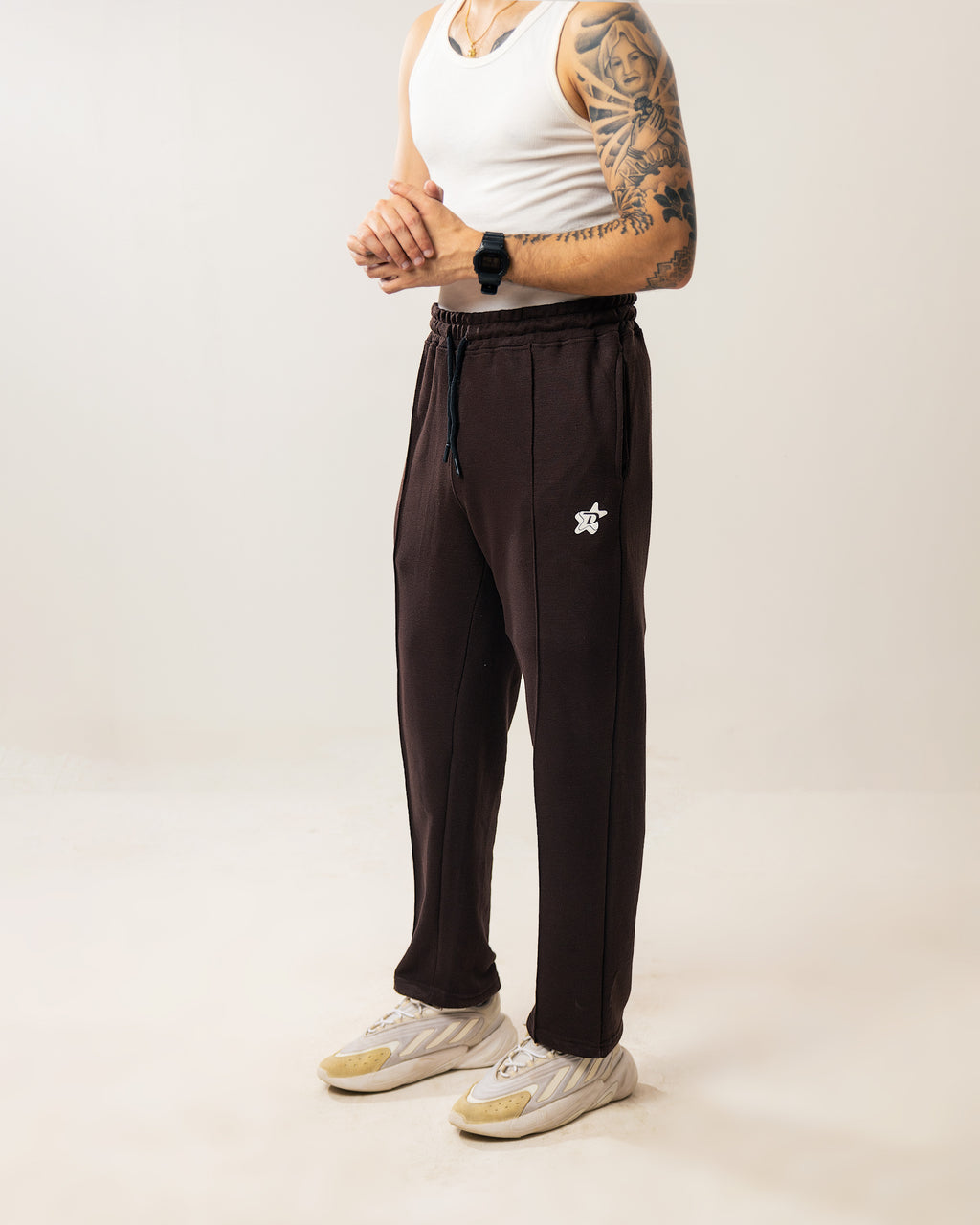 Everyday Pleated Lounge Pants - Mocha Brown