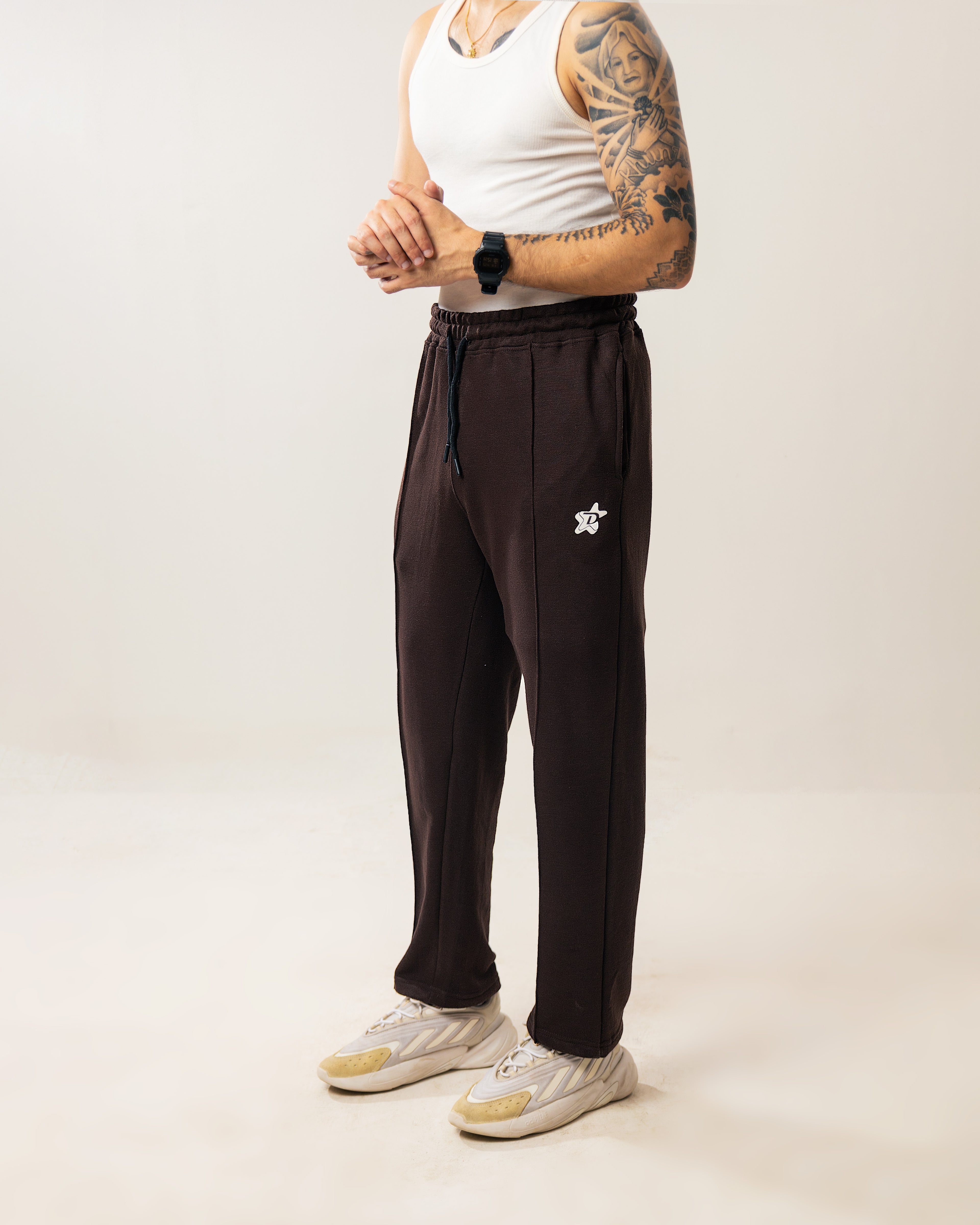 Everyday Pleated Lounge Pants - Mocha Brown
