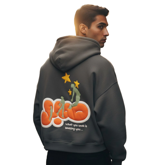 THE SABR CROP HOODIE - Steel Grey