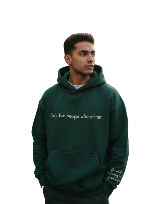 THE DREAMERS HOODIE - Bottle Green