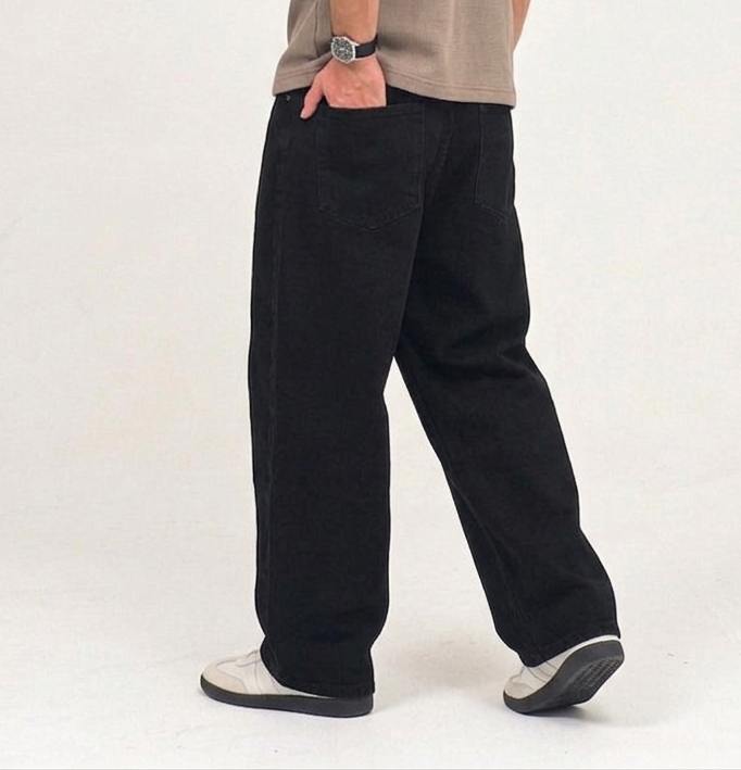 The Core Baggy Fit Denims - Onyx