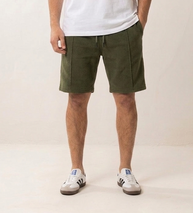 Everyday Pleated Shorts - Olive