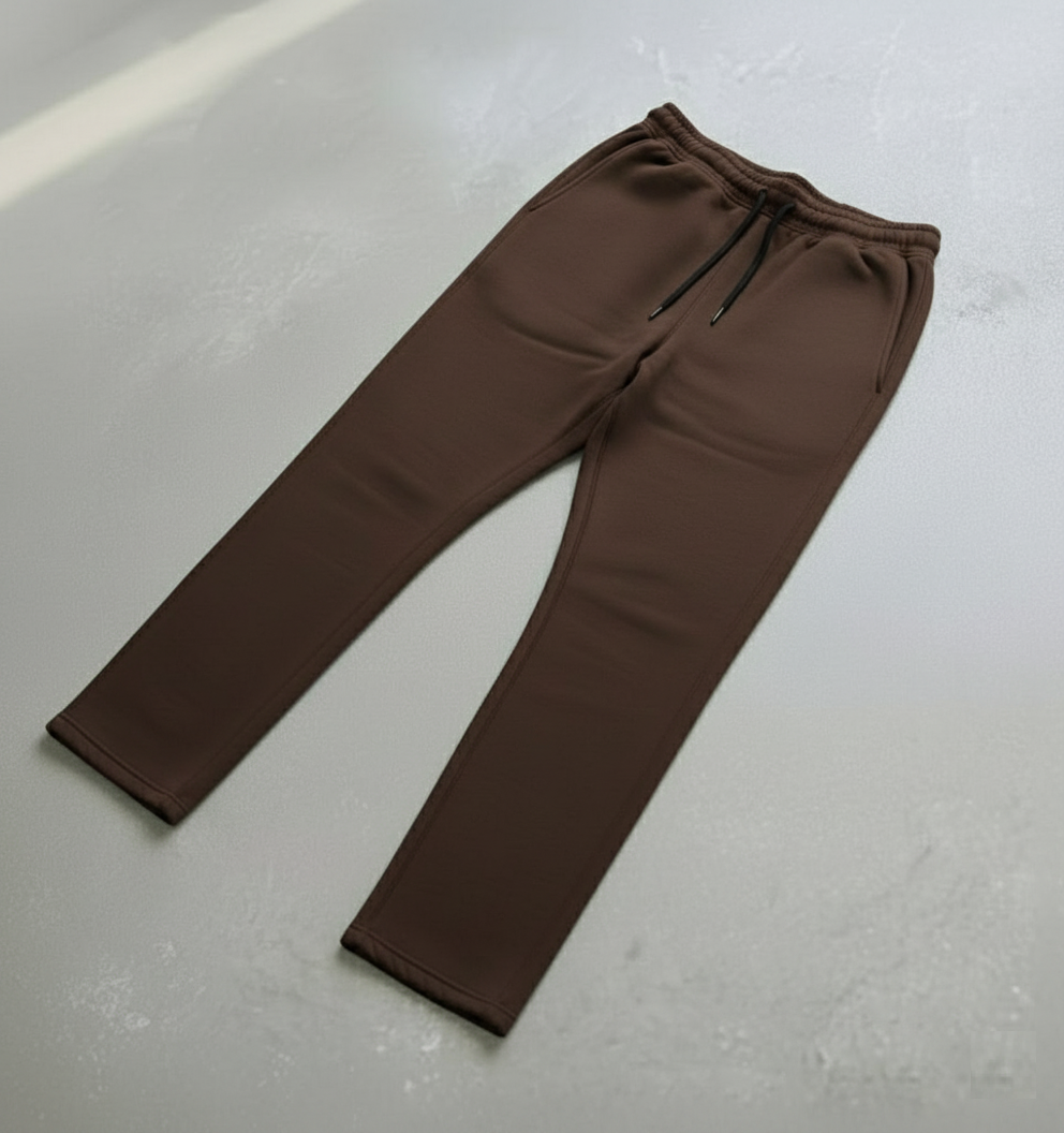 Straight Leg Trousers - Dark Brown (WINTERS)