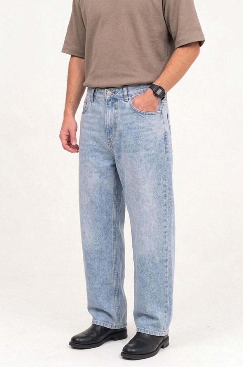The Core Straight Fit Denim - Light Blue