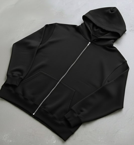 Signature Zip Up Hoodie - Ultimate Black