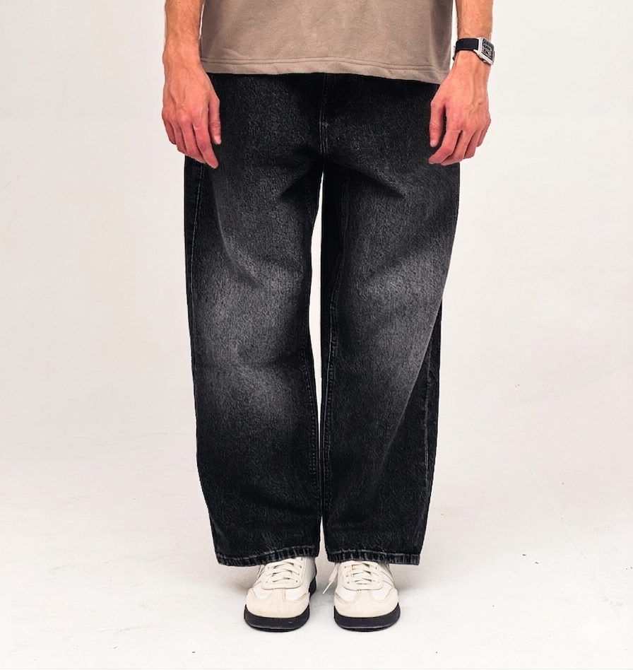 The Core Baggy Fit Denims - Carbon Phantom