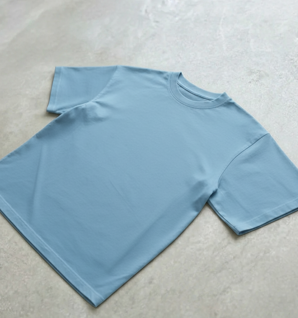 Essential Oversized Tee - Blue Mist