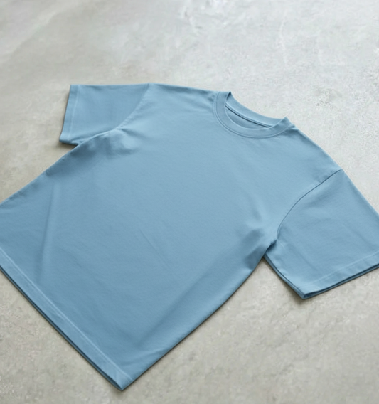 Essential Oversized Tee - Blue Mist