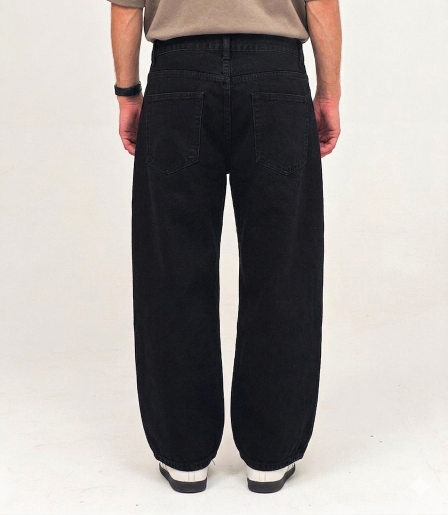 The Core Baggy Fit Denims - Onyx
