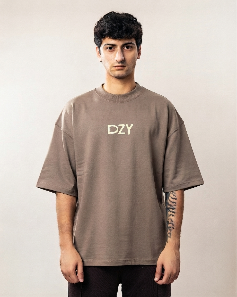 The Essential Heavyweight Boxy Fit Tee - Smokey Taupe