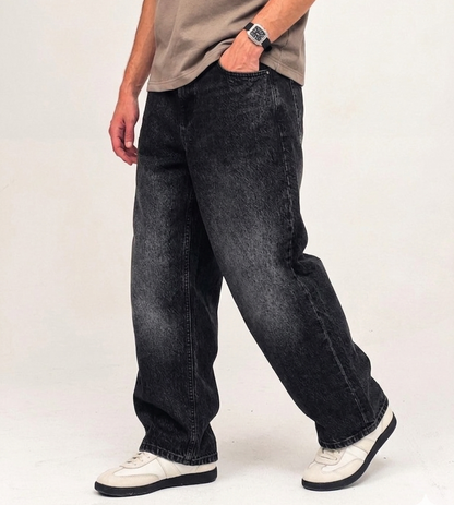 The Core Baggy Fit Denims - Carbon Phantom