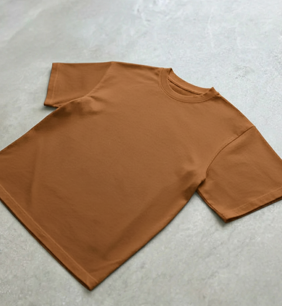 Essential Oversized Tee - Caramel