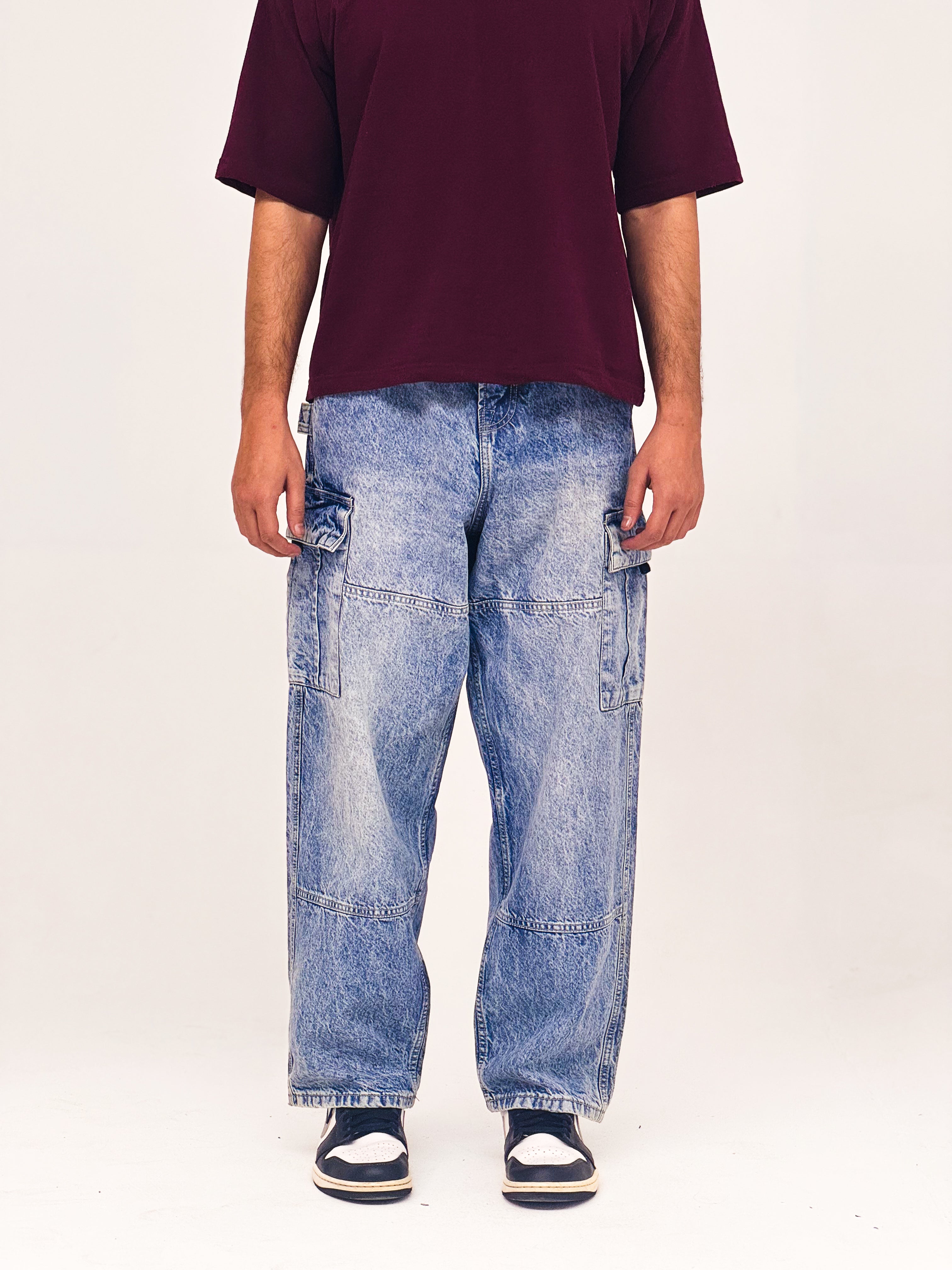 The Classic Utility Cargo Denim – Vintage Wash