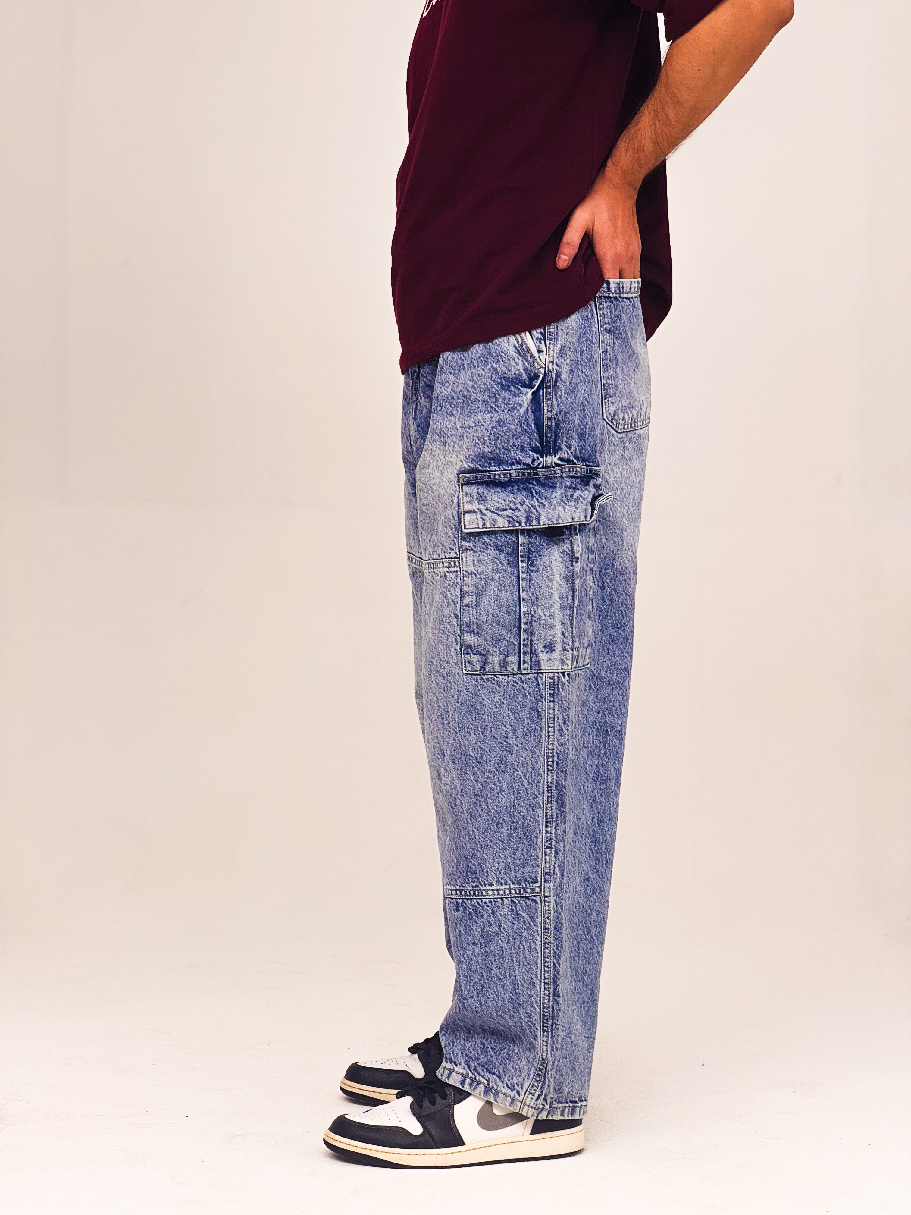 The Classic Utility Cargo Denim – Vintage Wash