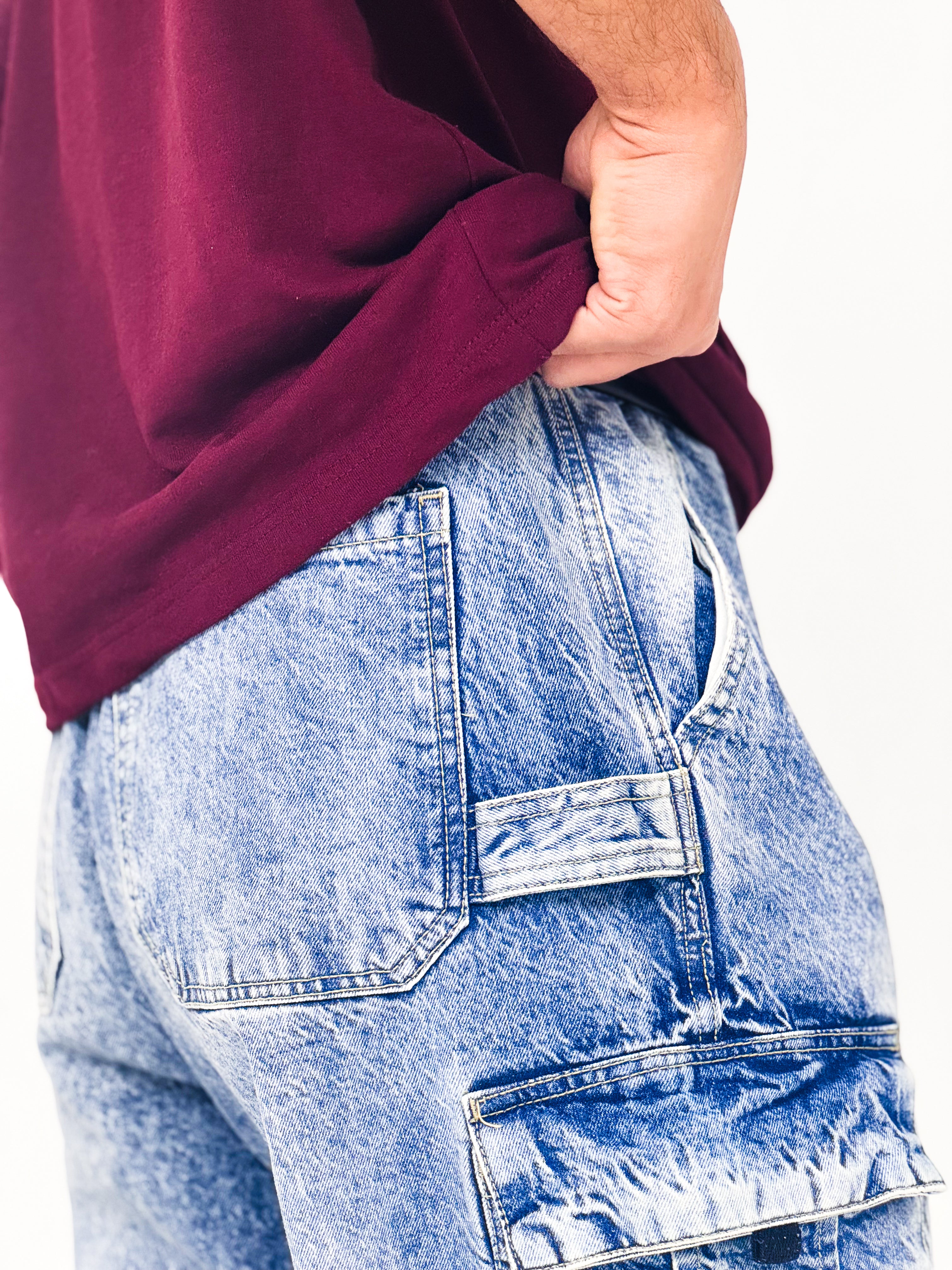 The Classic Utility Cargo Denim – Vintage Wash