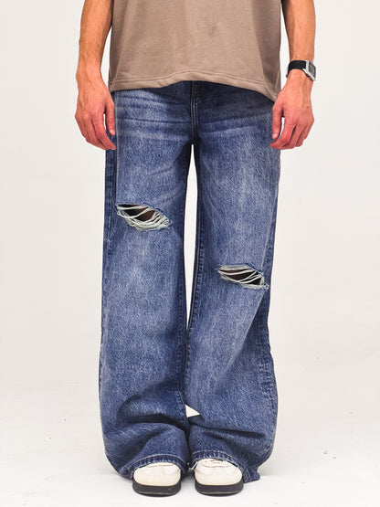 The Fractured Wide-Leg Denims