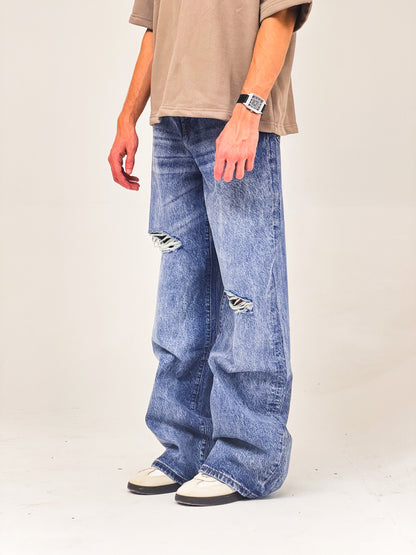 The Fractured Wide-Leg Denims