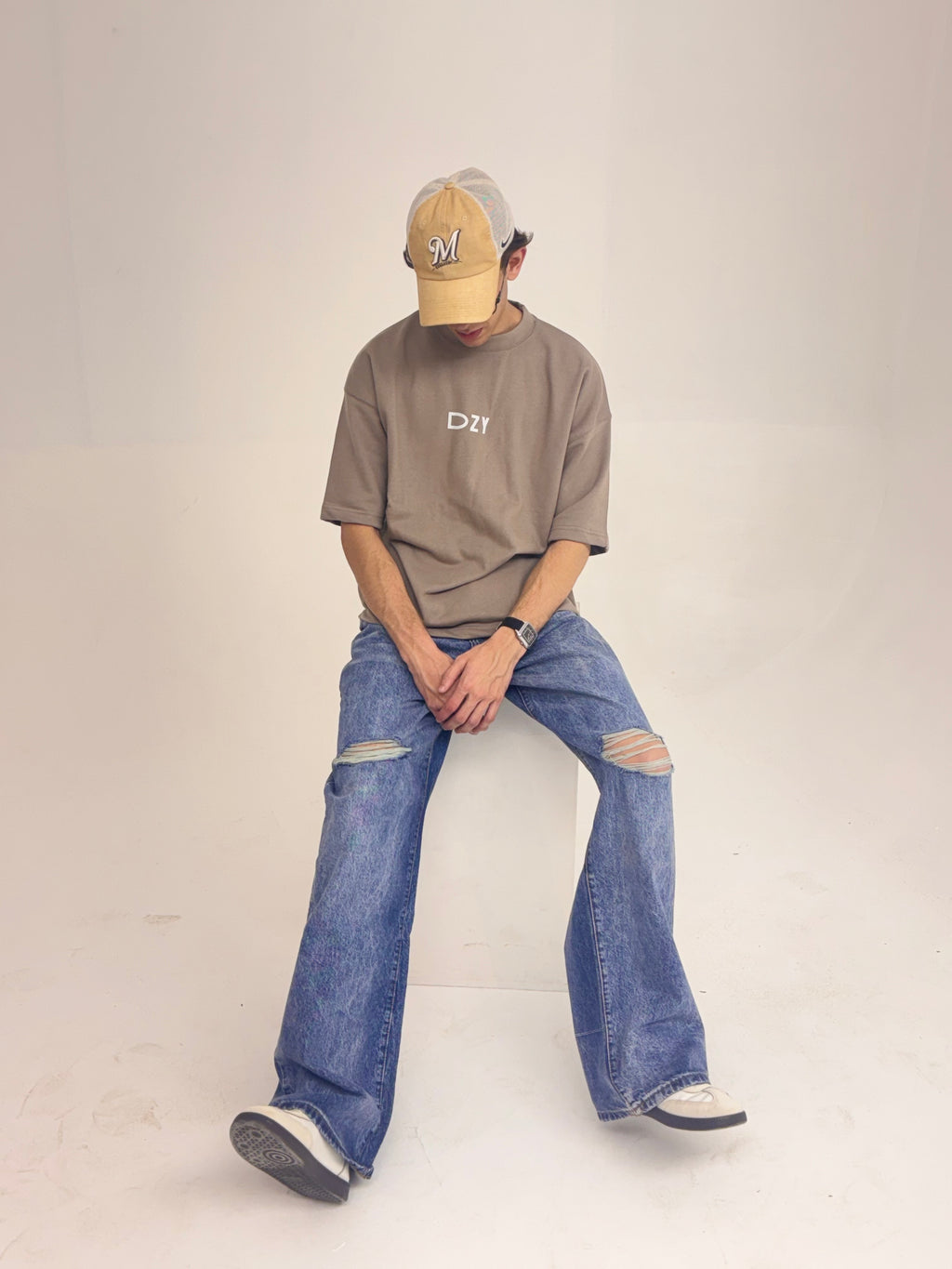 The Essential Heavyweight Boxy Fit Tee - Smokey Taupe