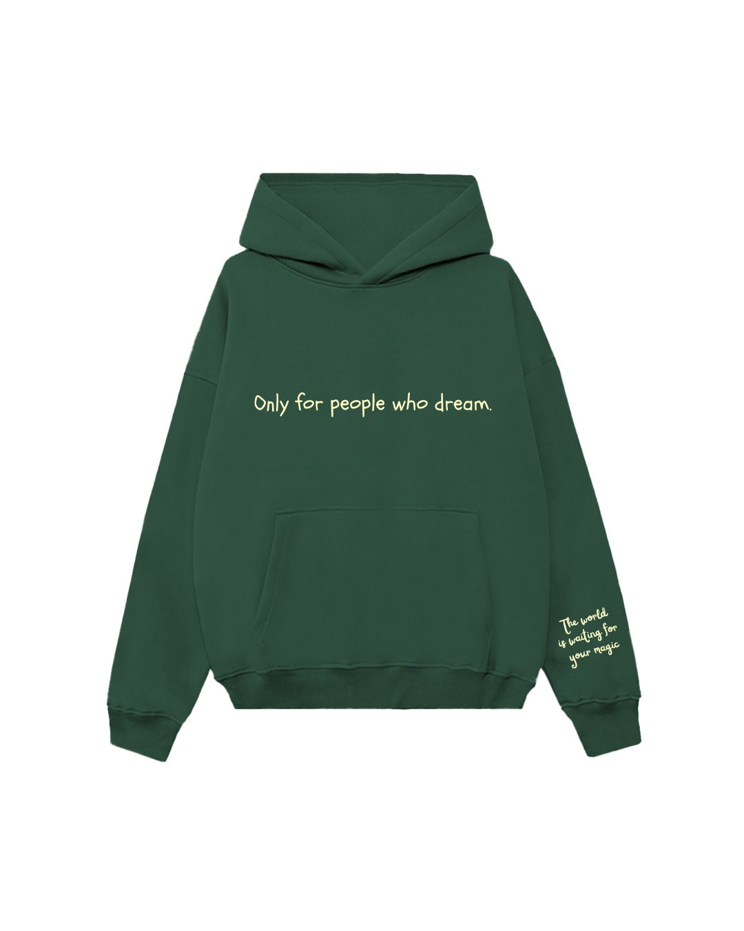 The Dreamers Oversized Hoodie - Bottle Green